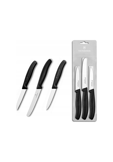 Victorinox VT 6.7113.3 Meyve Sebze Soyma Bıçak Seti Siyah