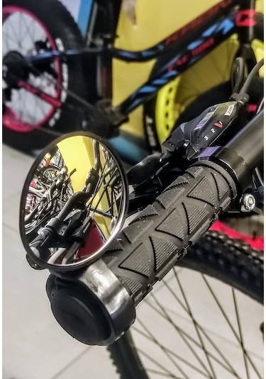 Xbyc 4018 Gidon Bağlantılı Ayna 360 Derece Dönen Geniş Açılı Mini Bisiklet Scooter Ayna Dikiz Aynası