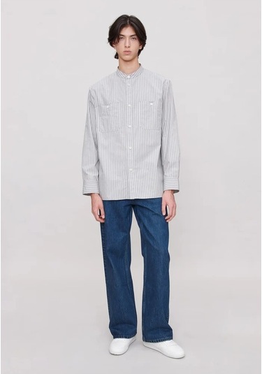 A.p.c Aaron Yüksek Bel Geniş Paça Lüks Japon Denim Pantolon Mavi
