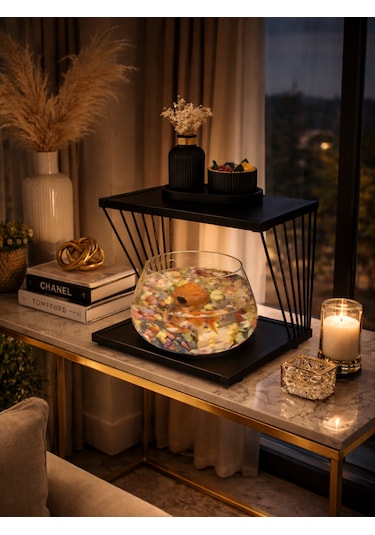Işıklı Betta Akvaryum & Fanusu Modern Tasarım Led Aydınlatmalı Modern Temalı
