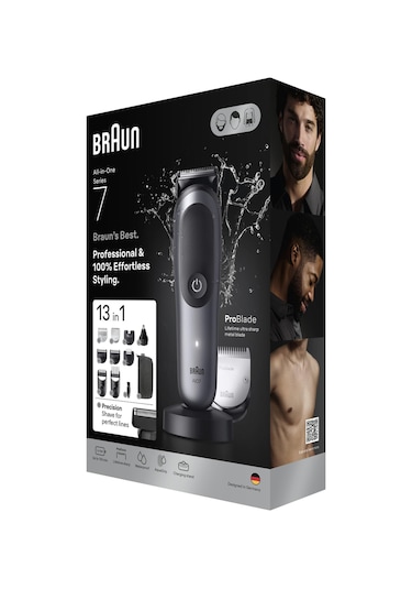 Braun Hepsi Bir Arada Series 7, 13'ü 1 Arada Tıraş Kiti, Problade, Autosense, Aıo7560