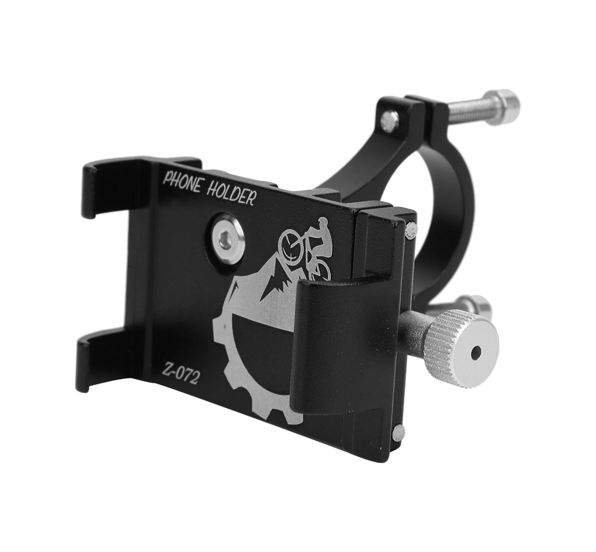 Vkemall Alüminyum Alüminyum Bisiklet Telefon Tutucusu, Motor, Elektrikli Scooter İçin Üç Tırnaklı Gravite Tasarımı, 55-100mm Telefonlar Ve 22.2-31.8mm Saplar İçin Uyumlu, Siyah Siyah