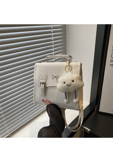 Lyon Basit Ve Taze Beyaz Sırtçantası Beyaz