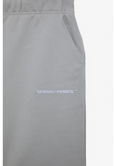 COLOMBIA Erkek 2 Li Set Comfort Fit Polarsız Nakışlı Açık Gri Eşofman Takımı