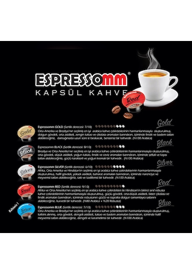 Espressomm® Tchibo Cafissimo Makineleri İle Uyumlu Karışık Kapsül Kahve 10 Adet