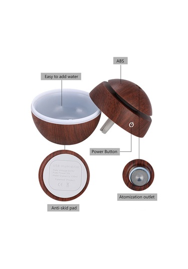 Geeroyoo "130ml Usb Nemlendirici & Aromaterapi Cihazı - 7 Renkli Led Işık, Taşınabilir Ve Sessiz"