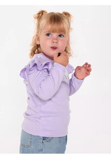 Lantana Lila Renginde Kanatlı Süslü Kazak 156341316 Leylak