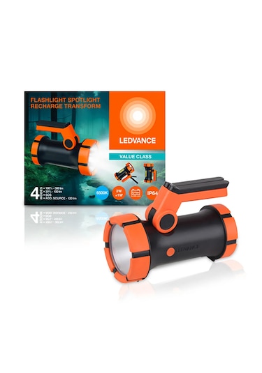 Ledvance Led 5w+3w 6500k 100-120-300lm Ip64 4 Farklı Mod Spot Dış Siyah - Turuncu