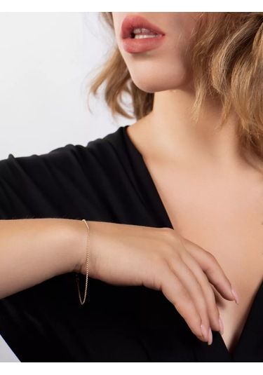 Lucente 925 Ayar Gümüş Bileklik Zincir 240716985 Altın