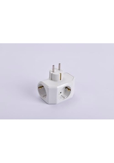 Yonca Plus Beyaz Üçlü Topraklı Priz 1