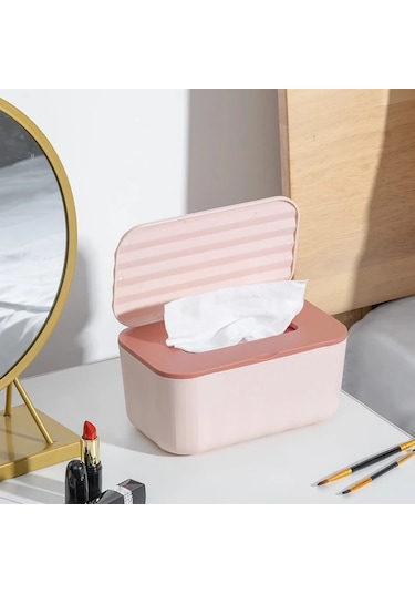 Mor-ev Mutfak Kağıt Mendil Dağıtıcı Depolama Organizatör Kapaklı Doku Kutusu Kare Islak Mendil Vaka Peçeteler Tuvalet Kağıdı Konteyner