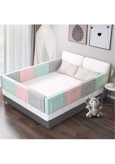 200 Cm Serenty Plus Yatak Bariyeri Bebek Ve Çocuk Korkuluğu Gri