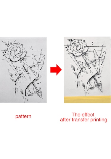 Shineyee 50 Adet A4 Boyutlu Dört Katlı Dövme Şablon Kağıdı - Termal Transfer Kâğıdı, Kaliteli Mürekkep İçerikli