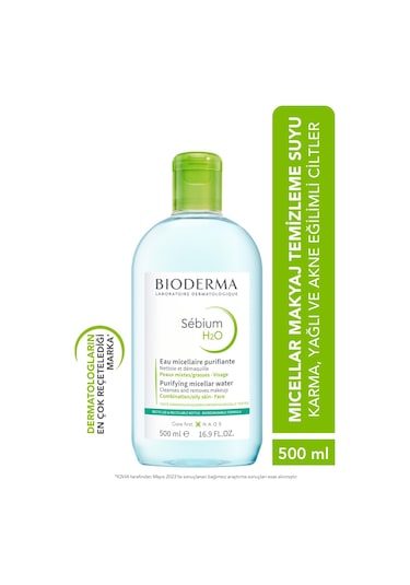 Bioderma Sebium H2O Yüz ve Makyaj Temizleme Suyu 500 ML