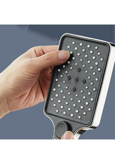 Aqua Kare 3 Fonksiyonlu Duş Başlığı Ve Duş Hortumu Duş Seti Krom