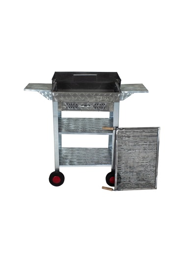 Metehan MTH-44 Pervazlı - Çekmeceli - Kanatlı - Maltız Izgaralı - Dört Tekerlekli Battal Boy Mangal