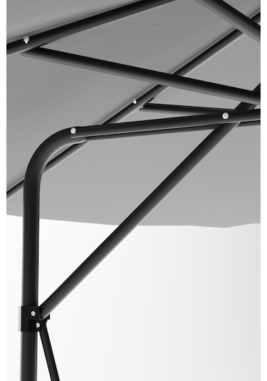 Bahçe Balkon Cafe Şemsiye 290x290 Cm Katlanır Gri