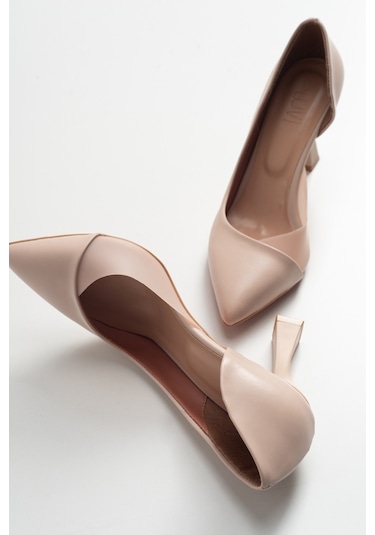 Luvishoes 653 Ten Cilt Topuklu Kadın Ayakkabı Ten Rengi