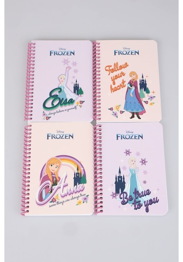 Dekomus İle Lisanslı Elsa Frozen "tekli" Spırallı A6 80 Yaprak Bloknot