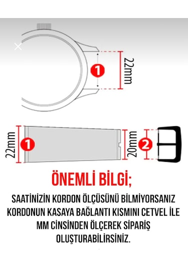 20mm Çapında Ucu Kavisli Gümüş Renk Çelik Saat Kordonu Altın