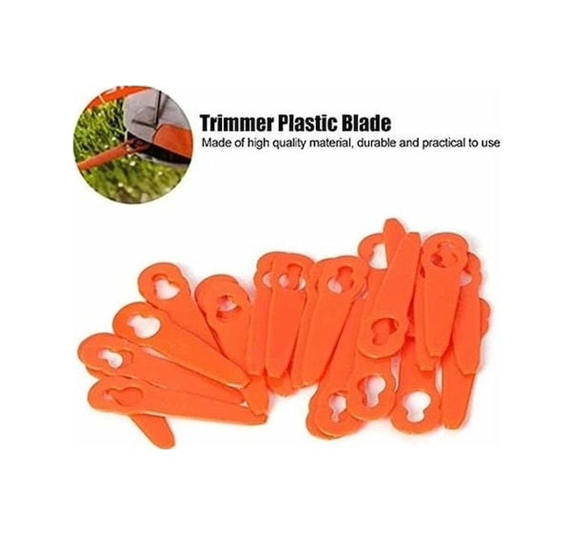 Xiyyadms Bahçe Çimlendirme Makinesi Aksesuarı - Fsa45 Plastik Kablanca Bıçağı Kalebik Şekli, L83 100 Adet Paketi