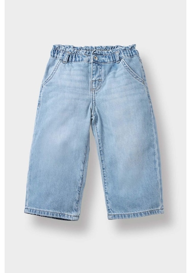 Defacto Kız Bebek Okul Wide Leg Jean Pantolon F1829a525aube394 Mavi