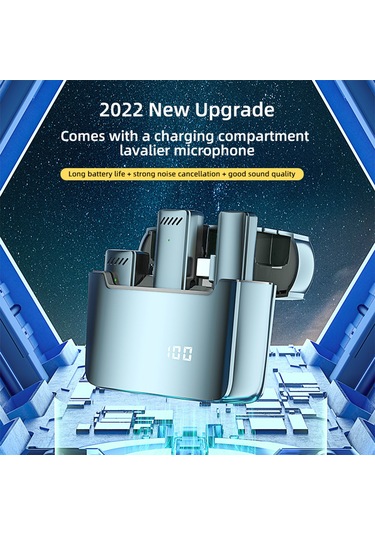 Ruicoo S11 İkili Kablosuz Kolluk Mikrofonu - Dışarıdaki Çekimler İçin Gürültü Azaltıcı, Plug & Play, Type-c Ve App Adaptörü, 20m Alım Mesafesi