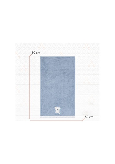 Gezenbebe Hero Nakışlı Bebek Çocuk El Ve Baş Havlusu 50x90 Mavi