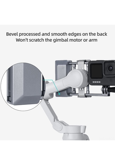 Tenfowee Gopro 8/9 Ve Djı Osmo Action Hareket Kameraları İçin Alüminyum Alloy Gümüş Adaptör Om4-q9417 Gümüş