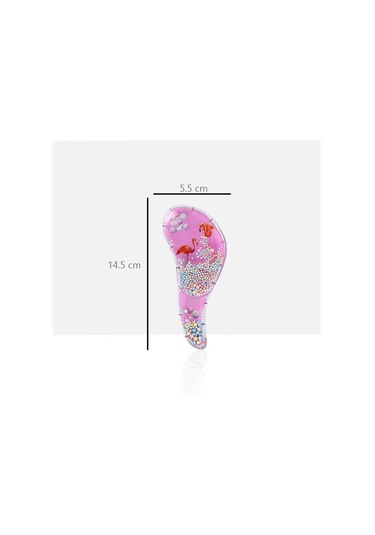 Koodmax Desenli Tarak Fırça Dolaşık Önleyici Saç Açma Ve Tarama Fırçası Şeffaf Çocuk Tarağı Küçük C06