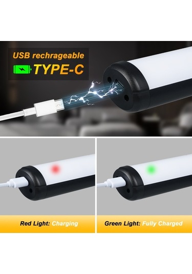 Besthome1 Duvara Sıkışabilir Mıknatıslı Led Işık, Dokunmatik Uzaktan Kumandalı 3 Renk 2600k-6000k Ayarlı Sürekli Parlaklık 4500 Beyaz