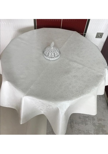 Masa Örtüsü Oval Muşamba Pvc Astarli