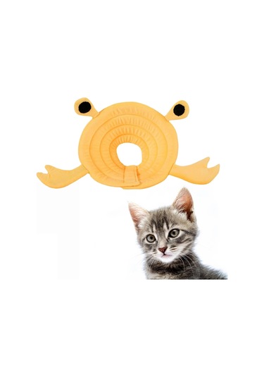 Homyl Ayarlanabilir Kedi Koni Yaka Anti Isırık Küçük L Sarı