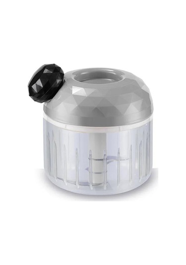 Yeni 300ml Döner Sarımsak Presi Ezici Sebze Soğan Doğrayıcı Manuel Et Kıyma Makinesi Sarımsak Doğrayıcı Mutfak Pişirme Aksesuarları Gri