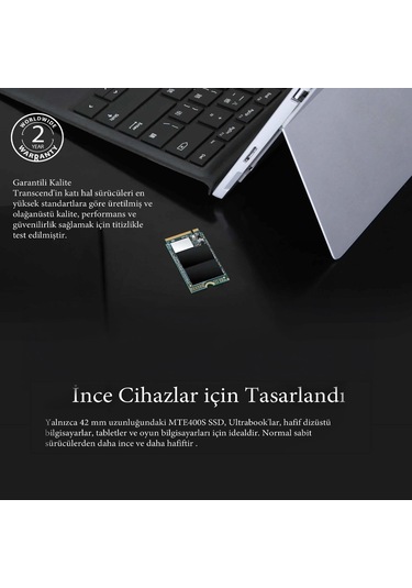 Transcend TS2TMTE400S 2 TB M.2 2242 PCIE Gen 3x4 Nvme 3D TLC SSD Hard Disk