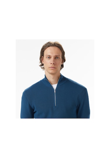 Nautica Erkek Mavi Classic Fit Kazak Düz S57300t Mavi