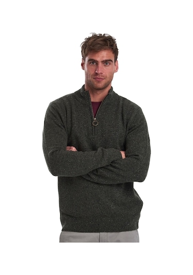 Barbour Tisbury Half Zip Kazak Gn79 Dk Seaweed Gri