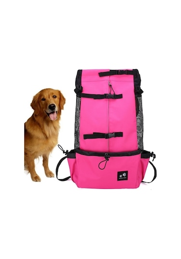 Fochsia Taşınabilir Katlanabilir Pet Taşıma Çantası - Koyu Pembe