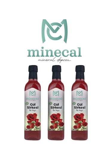 Gül Sirkesi 3x500 Ml %100 Katkısız Doğal Şekersiz Koruyucu Içermez