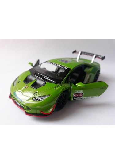 Lamborghını Huracan Lp620-2 Trofeo Green Diecast Metal Araba