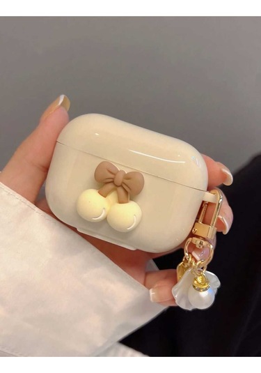 Iphone 3. Nesil Uyumlu Koruyucu Bluetooth Kulaklık Kılıfı Figürlü Kiraz Airpods 3. Nesil