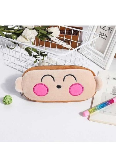 Willowhaven 3 Adet Sevimli Hayvan Peluş Kalem Çantası - 20x10cm - Sarı - Çocuk Kırtasiye Sarı