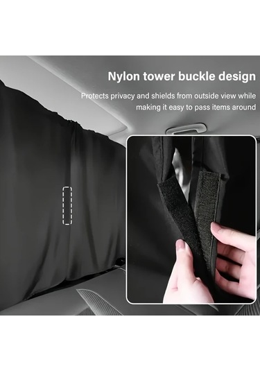 Sunshine011 Karavan Kabin Bölme Perdesi Polyester Siyahout - Standard Roof