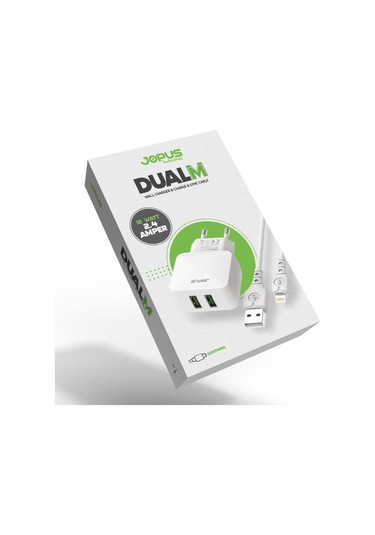Jopus Universal Micro Jo-du01 Dualm 2in1 2,4 A Şarj Seti Beyaz