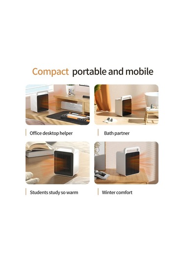 Jialan 900 W Taşınabilir Masaüstü Elektrikli Isıtıcı