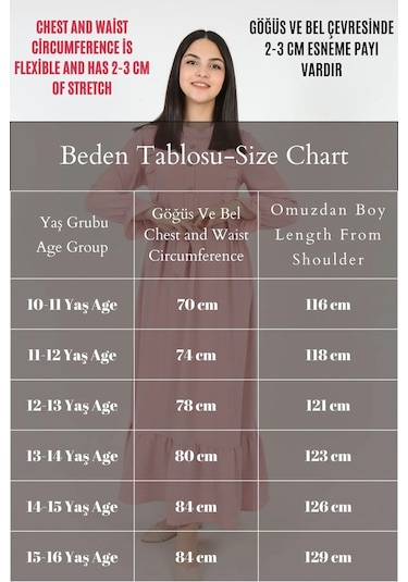 Kiz Cocuk Elbise Aerobin Keten Kumaş Tesettüre Uygun Uzun Boydan Cocuk Elbise Kırık Beyaz