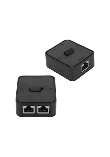 Xindoker Cat6 Rj45 2 Port Ağ Anahtarı - Gigabit Hızlı Veri Transferi - Pasif İç/dış Ağ Değiştirici - Şarj Gereksiz - Plug & Play