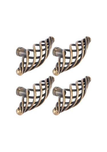 Vkemall 4 Adet Zink Alyuminyum Avrupa Stili Antik Bakır Kasa Çekmecesi Puller, Ev Ofis Mobilya Kolu, Saçma Kaliteli Dayanıklı, Kolay Kurulum Diğer