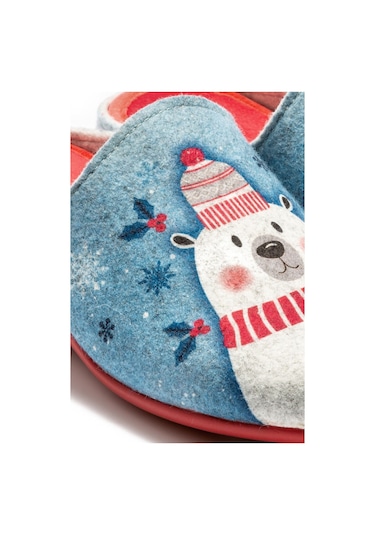 Twigy Kar Adam Kadın Ev Terliği Mavi 36/41 CC0149A Çok Renkli