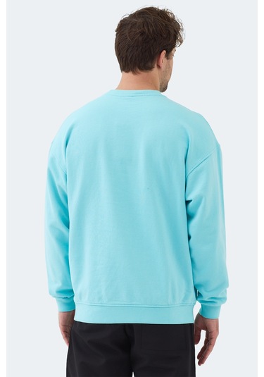 Slazenger Vadık 2li Set Erkek Oversıze Sweatshırt Yeşil - Turkuaz